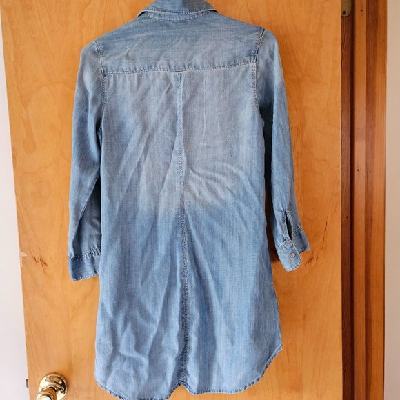&Denim Long Sleeve Tunic / Shirt Dress Size 4 - Picture 2 of 3